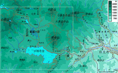 map of Oku-Nikko area
